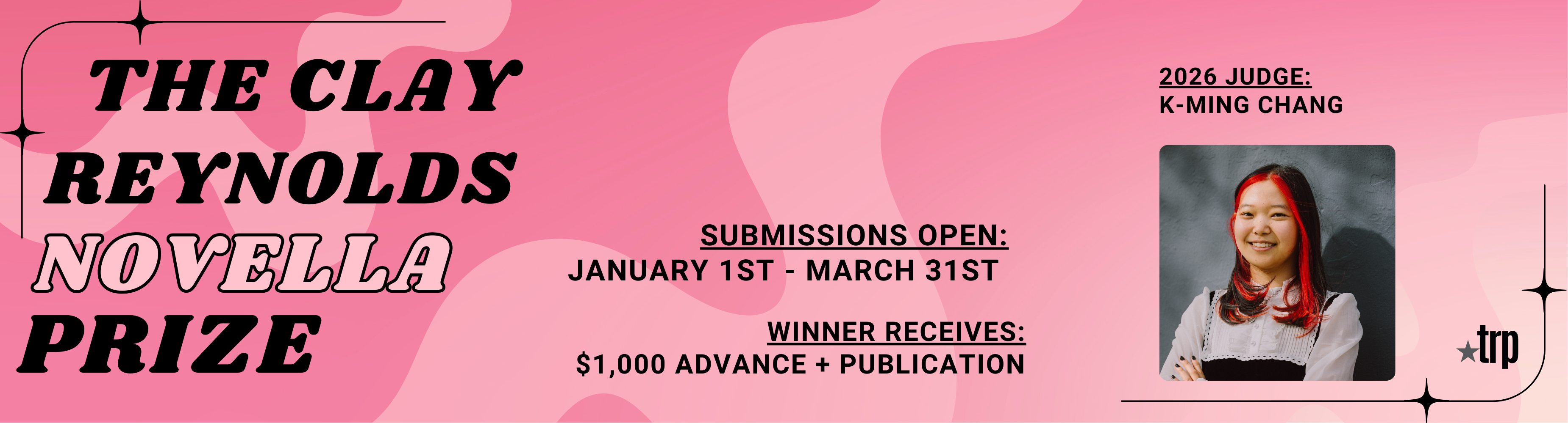 Banner: TRP's Clay Reynolds Novella Prize